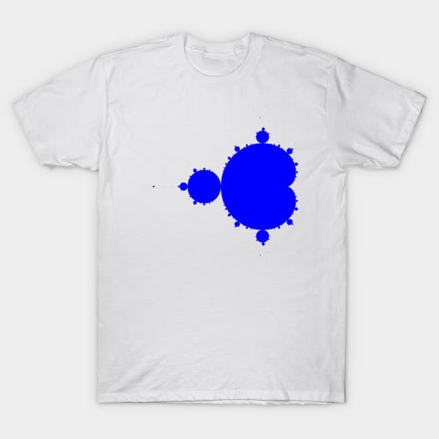Solid Blue on White Mandelbrot T-Shirt by rupertrussell